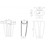 Marmorin Selia Umywalka stojąca-przyścienna biała 719 055 020 01 0 / P_S_075_02_0550
