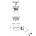 Marmorin Syfon brodzikowy z korkiem Click-Clack chrom SBZSC