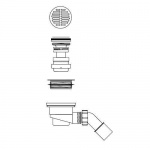 Marmorin Syfon brodzikowy z sitkiem chrom SBZS