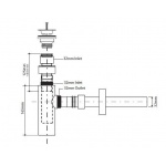 Marmorin Syfon z korkiem Click-Clack chrom ZCS