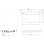 Marmorin Tatoo Umywalka nablatowa biała z białą płytką 111 071 020 01 0 / P_U_081_01_0705