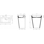 Marmorin Tebe 700 Umywalka stojąco-przyścianna biała P 530 070 020 01 0 / P_S_082_02_0700