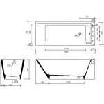 Marmorin Tebe II Wanna dościenna biała P 531 180 020 01 0 / P_W_082_04_1805