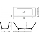 Marmorin Tebe III Wanna wolnostojąca biała P 532 180 020 01 0 / P_W_082_05_1800