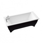 Marmorin Teodor II Wanna przyścienna biała/czarna P_W_084_05_1800