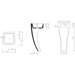 Marmorin Wave Umywalka stojąca-przyścienna biała 475 040 020 01 0 / P_S_098_01_0400