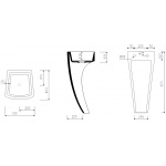 Marmorin Waver Umywalka stojąca-przyścienna biała 470 040 020 01 0 / P_S_099_01_0400