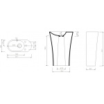 Marmorin Wega 600 L Umywalka stojąca-przyścienna biała P 515 060 720 01 0 / P_S_100_02_0607