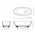 Marmorin Wika Wanna wolnostojąca 160x70,5 cm Biały P_W_648_01_1600