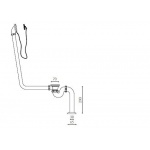 Marmorin Zestaw syfonowo-przelewowy zewnętrzny z korkiem Click-Clack chrom ZOPCHP