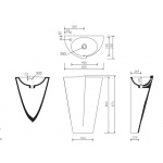 Marmorin Zora S Umywalka wolnostojąca-przyścienna biała P_S_531_02_0600