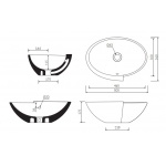 Marmorin Zora Umywalka nablatowa biała P_U_531_03_0505