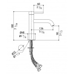 MGS Bateria umywalkowa jednootworowa różowe złoto 0289MB338B