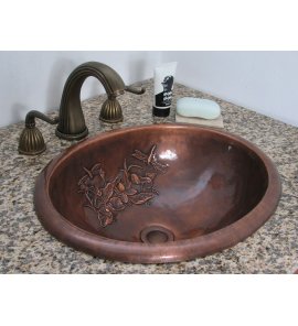 Umywalka Cobre Miedziana wpuszczana w blat 43 cm SLZOW-010.43