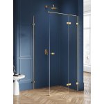 New Trendy Avexa Gold Kabina prysznicowa prawa 80x80x200 cm Złoty szczotkowany EXK-1731