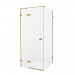 New Trendy Avexa Gold Kabina prysznicowa lewa 100x70x200 cm Złoty szczotkowany EXK-1752