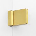 New Trendy Avexa Gold Parawan wannowy uchylny 130x150 cm Lewy Złoty szczotkowany EXK-2016