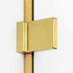 New Trendy Avexa Gold Parawan wannowy uchylny 130x150 cm Prawy Złoty szczotkowany EXK-2017