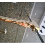      New Trendy Avexa Kabina prysznicowa Walk-In 110x200 gold shine EXK-1814 WYPRZEDAŻ EKSPOZYCJI!!