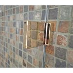      New Trendy Avexa Kabina prysznicowa Walk-In 110x200 gold shine EXK-1814 WYPRZEDAŻ EKSPOZYCJI!!
