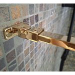      New Trendy Avexa Kabina prysznicowa Walk-In 110x200 gold shine EXK-1814 WYPRZEDAŻ EKSPOZYCJI!!