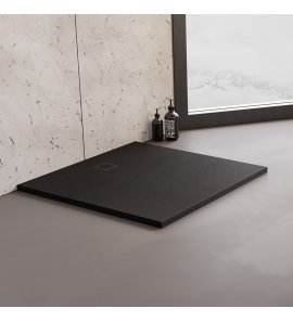 New Trendy Mori Brodzik kwadratowy 90x90x3 cm czarny B-0402