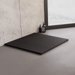 New Trendy Mori Brodzik kwadratowy 90x90x3 cm czarny B-0402