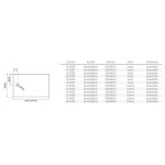 New Trendy Mori Brodzik prostokątny 140x80x3 cm szary B-0400