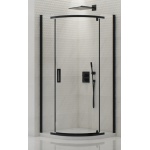 New Trendy New Komfort Black Kabina Prysznicowa półokrągła 90x90x195 cm K-0469