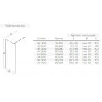 New Trendy New Modus Black Ścianka Prysznicowa Walk-In 90x200 cm czarna EXK-0058