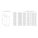 New Trendy New Modus Black Kabina Prysznicowa Walk-In 130x90x200 cm czarna EXK-1292