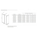 New Trendy New Modus Black Kabina Prysznicowa Walk-In z ramką dekoracyjną 170x100x200 cm czarna EXK-0126