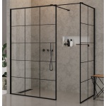 New Trendy New Modus Black Kabina Prysznicowa Walk-In z ramką dekoracyjną 150x100x200 cm czarna EXK-0114