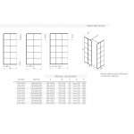 New Trendy New Modus Black Kabina Prysznicowa Walk-In z ramką dekoracyjną 150x100x200 cm czarna EXK-0114