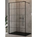 New Trendy New Modus Black Ścianka Prysznicowa Walk-In z ramką dekoracyjną 90x200 cm czarna EXK-0104