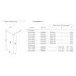 New Trendy New Modus Black Ścianka Prysznicowa Walk-In 100x200 cm czarna EXK-0066