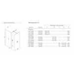 New Trendy New Modus Black Ścianka Prysznicowa Walk-In 100x200 cm czarna EXK-0066