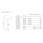 New Trendy New Modus Black Ścianka Prysznicowa Walk-In 80x200 cm czarna EXK-0064