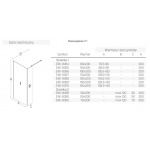 New Trendy New Modus Black Ścianka Prysznicowa Walk-In 50x200 cm czarna EXK-0089