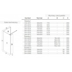 New Trendy New Modus Black Ścianka Prysznicowa Walk-In 120x200 cm czarna EXK-0075