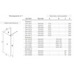 New Trendy New Modus Black Ścianka Prysznicowa Walk-In 100x200 cm czarna EXK-0073