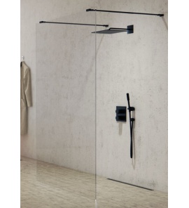 New Trendy New Modus Black Ścianka Prysznicowa Walk-In 120x200 cm czarna EXK-0085