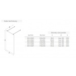 New Trendy New Modus Black Ścianka Prysznicowa Walk-In 120x200 cm czarna EXK-0085