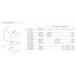 New Trendy New Modus Black Ścianka Prysznicowa Walk-In 100x200 cm czarna EXK-0098