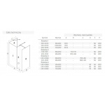 New Trendy New Modus Black Ścianka Prysznicowa Walk-In 90x200 cm czarna EXK-0102