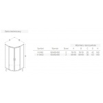 New Trendy New Varia Black Kabina Prysznicowa półokrągła 80x80x190 cm grafit K-0451