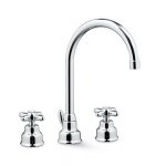 Newform Antea Bateria umywalkowa 3-otworowa z korkiem z wysoką wylewką chrom 9100.21.018