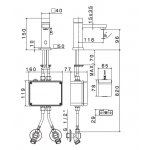 Newform Antea Bateria umywalkowa jednootworowa sterowana czujnikiem z regulacją temperatury chrom 66711.21.018