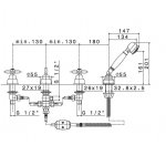 Newform Antea Bateria wannowa 4-otworowa na brzeg wanny chrom 9165.21.018