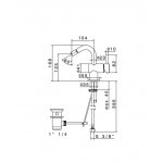 Newform Blink luxury Bateria bidetowa jednootworowa z korkiem klik klak z teksturą chrom 70925.21.018